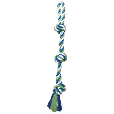 Dogit Dog Knotted Rope Toy - Multicoloured 3-knot Looped Tug - 71 cm (28in)