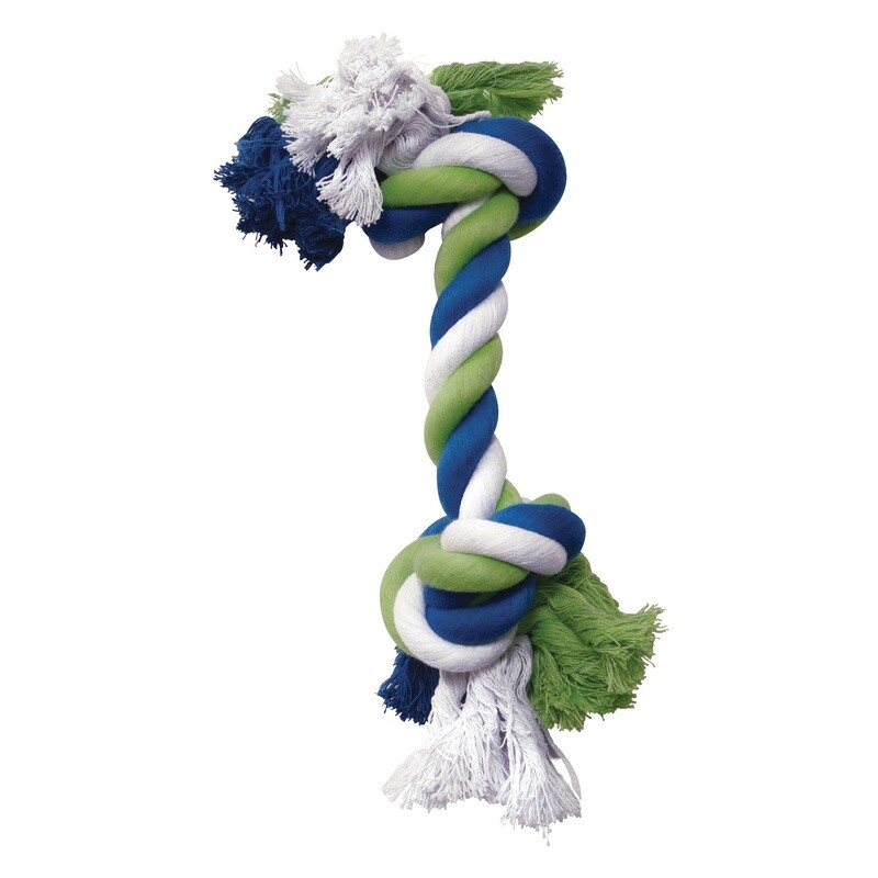 Knotted Dog Rope Dogit Dog Knotted Rope Toy, Multicoloured Rope Bone, Large