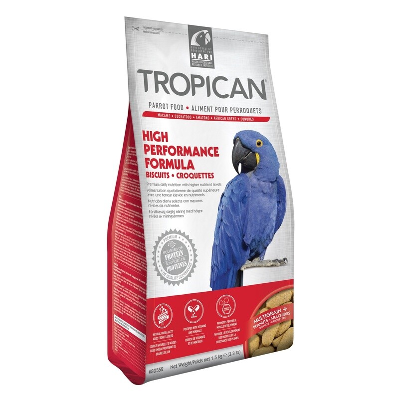 Tropican High Performance Biscuits for Parrots - 1.5 kg (3.3 lb)