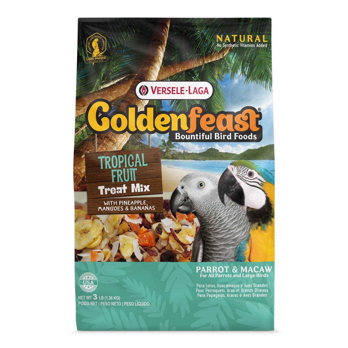 Versele-Laga - Goldenfeast - Tropical Fruit Treat - 3lb (1.36Kg)
