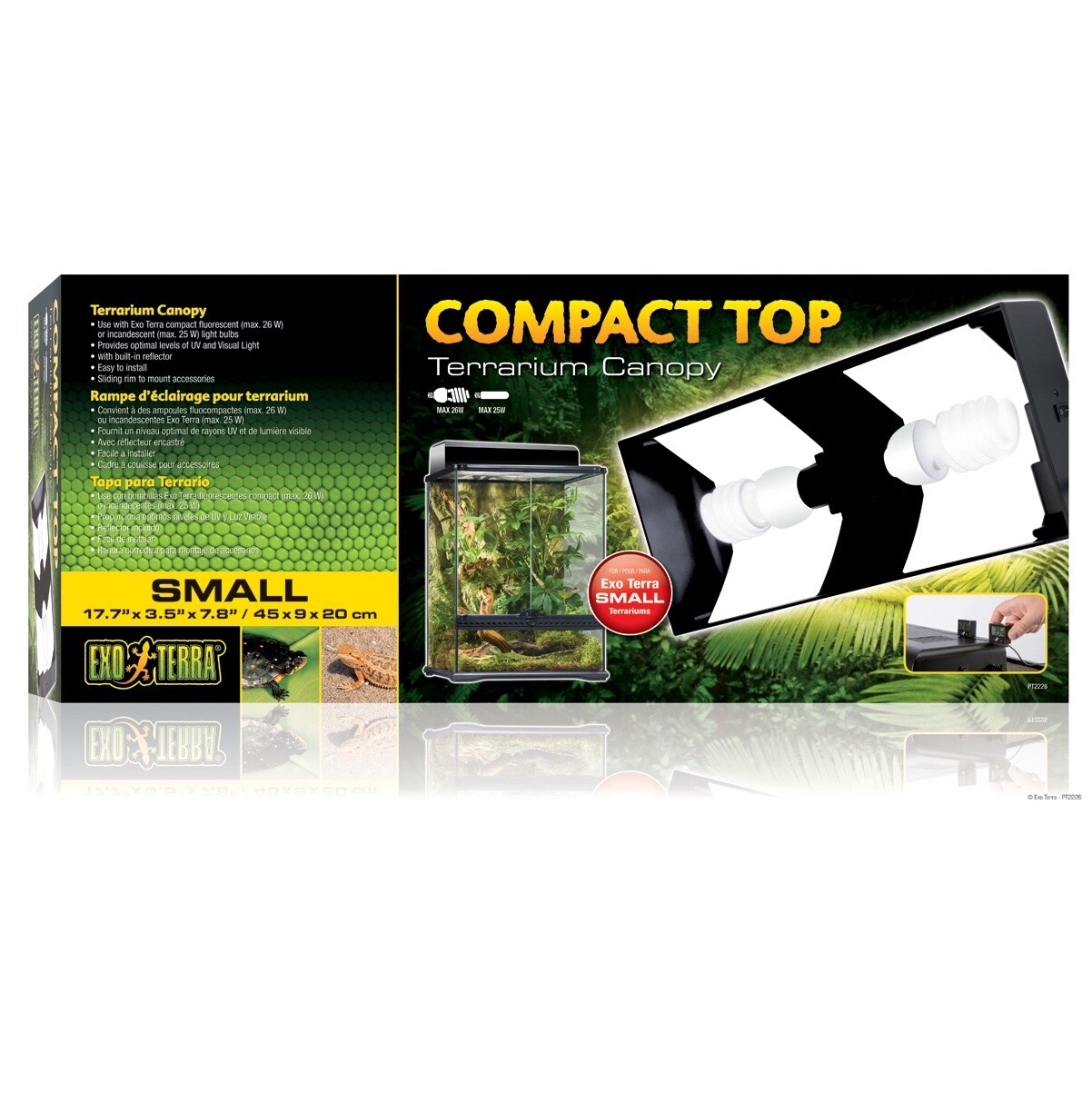 Exo Terra Compact Top - 45 x 9 x 20 cm (17.7in x 3.5in x 7.8in)