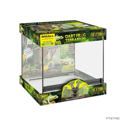 Exo Terra Dart Frog Terrarium - Advanced Amphibian Habitat - Small/Wide - 18 x 18 x 18 in