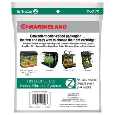 Marineland - Replacement Filter Cartridge - Size Z - 3 pack
