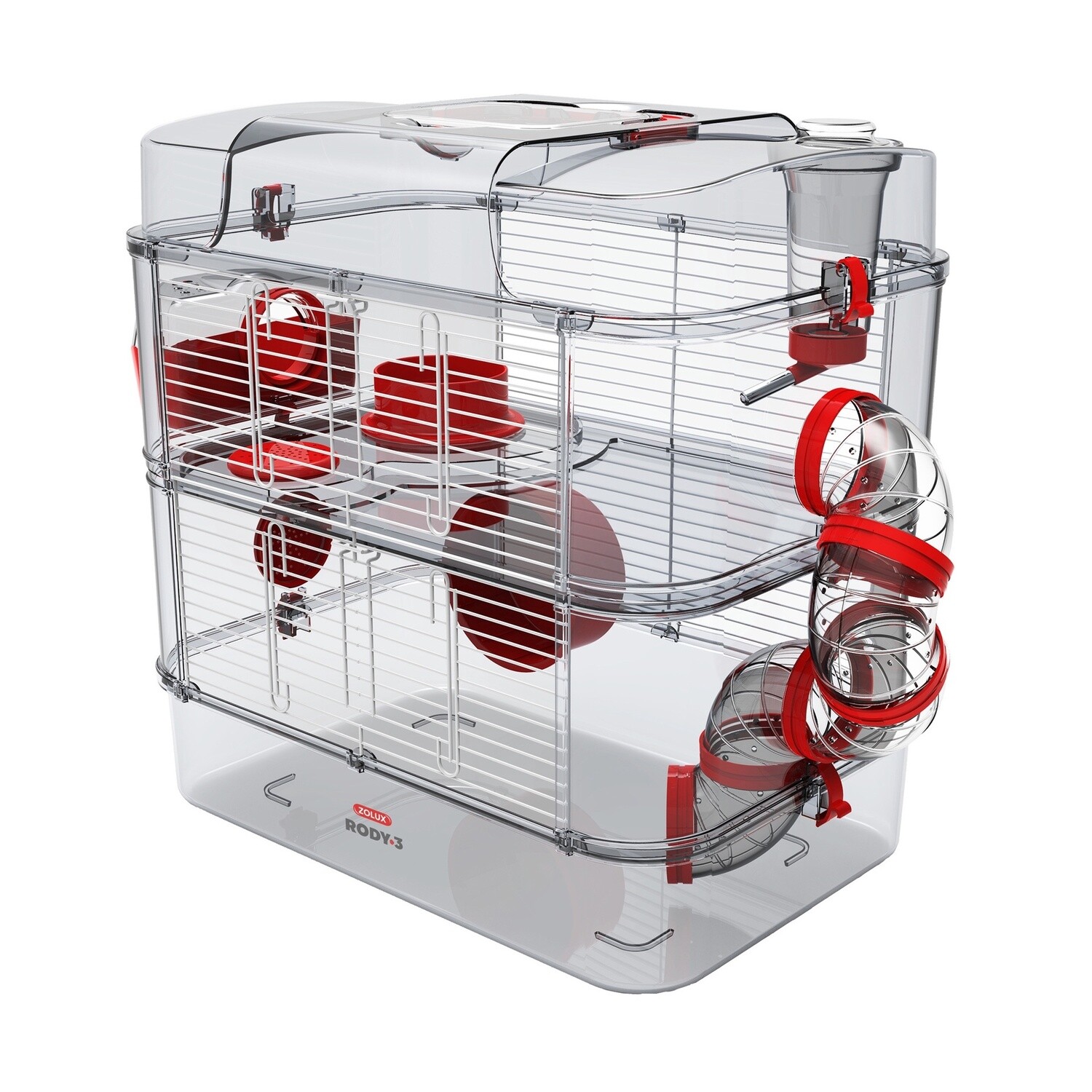 Rody3 Duo Hamster Cage - 2-story - Grenadine - 41 x 27 x 40.5 cm