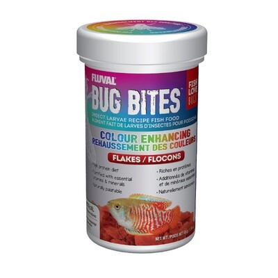 Fluval Bug Bites Colour Enhancing Flakes - 45 g (1.58 oz)