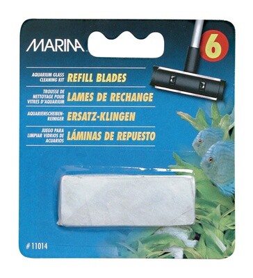 Marina Aquarium Glass Cleaning Refill Blades , 6 Pack
