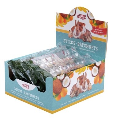 Living World Small Animal Sticks, Fruit, 45g
