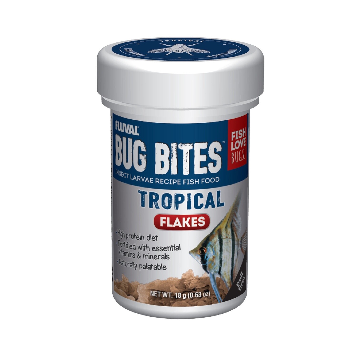 Fluval Bug Bites Tropical Flakes - 18 g (0.63 oz)