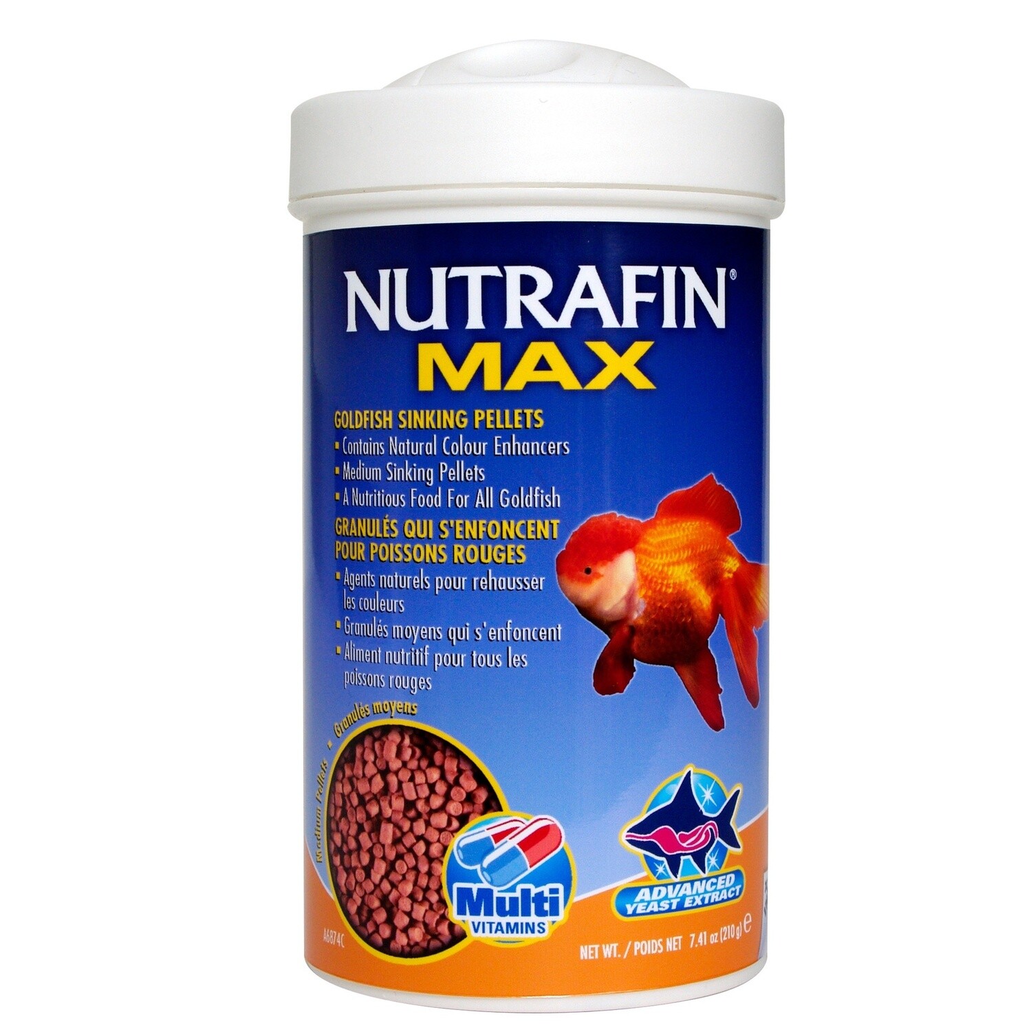 Nutrafin Max Goldfish Sinking Pellets (Medium Pellets) 210 g (7.41 oz)