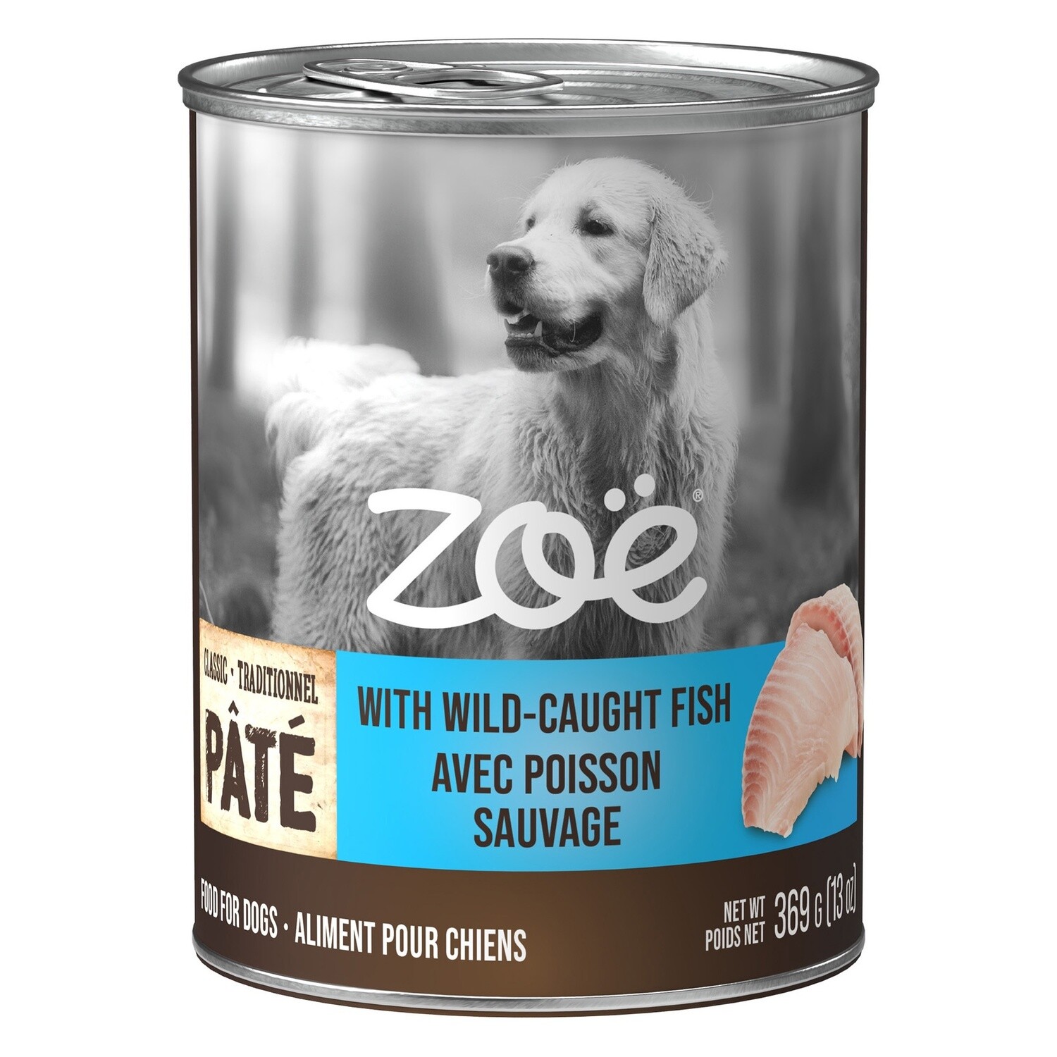 Zoë Pâté with Wild-Caught Fish for Dogs – 369 g (13 oz)