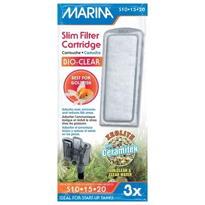 Marina Bio Clear Cartridge for Slim Filters - 3 pack