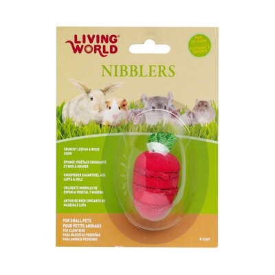 Living World Nibblers - Strawberry Loofah &amp; Wood Chew