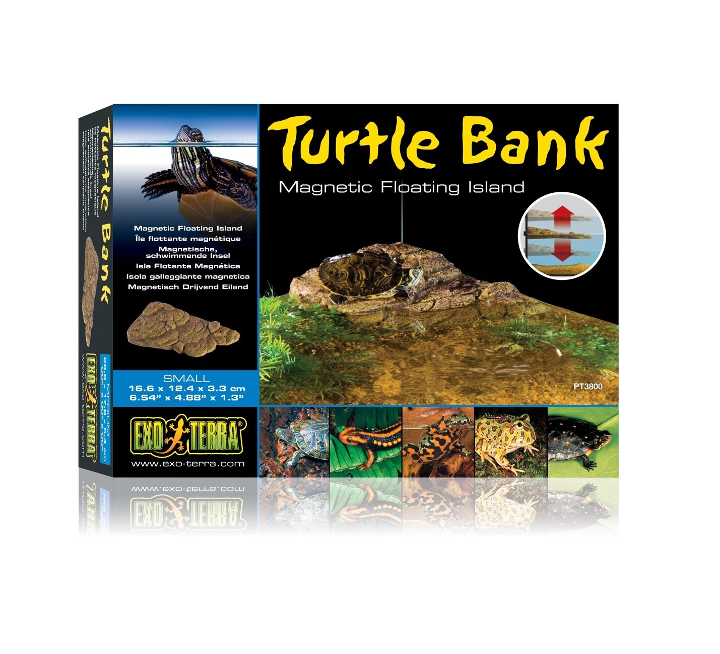 Exo Terra Turtle Bank - Small - 16.6 x 12.4 x 3.3 cm (6.54in x 4.88in x 1.3in)