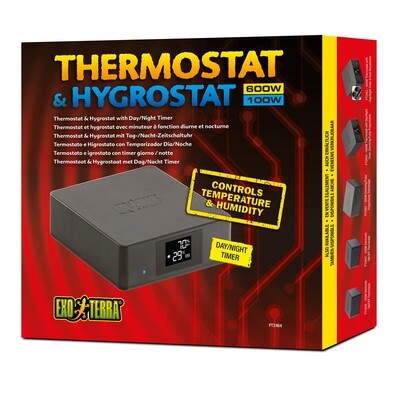 Exo Terra Thermostat (600W) &amp; Hygrostat (100W) with Day/Night timer