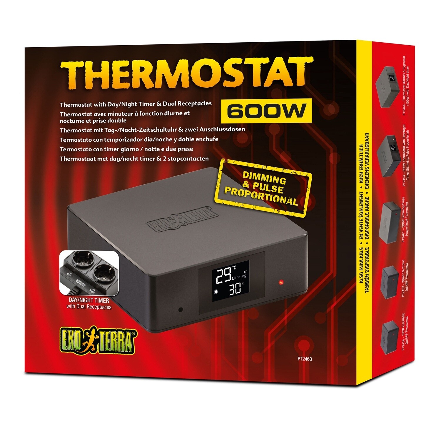 Exo Terra Thermostat 600W with dual receptacles