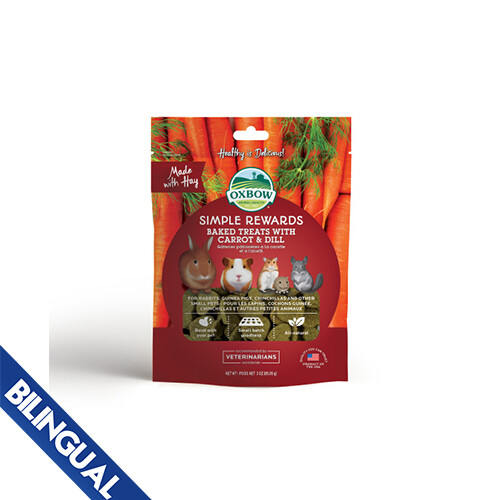 Oxbow - Simple Rewards - Baked Treats with Carrot &amp; Dill - 3oz (85.05g)