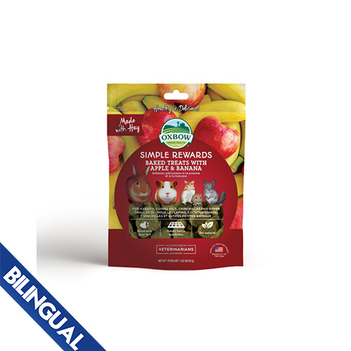 Oxbow - Simple Rewards -  Baked Treats with Apple &amp; Banana - 3oz (85.05g)