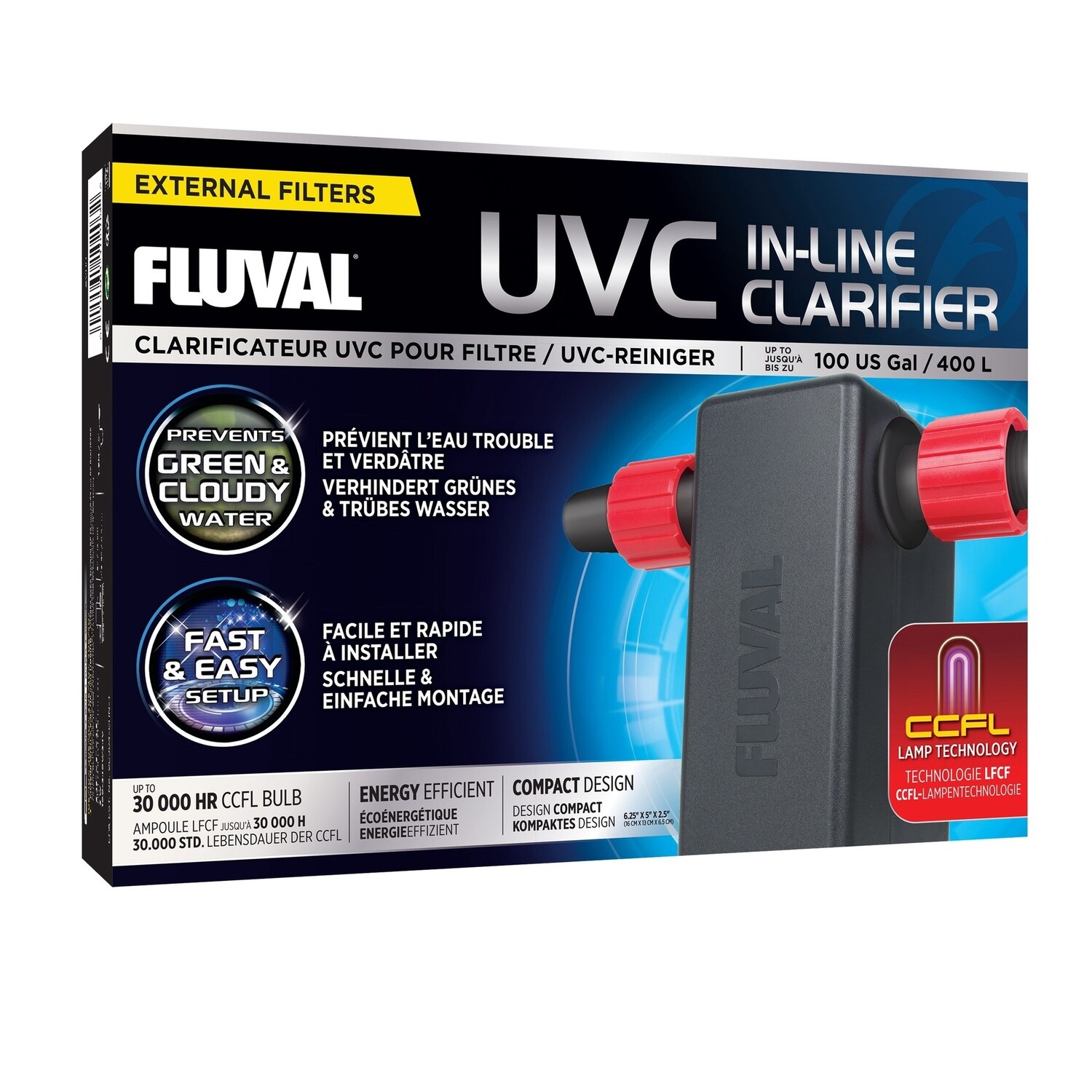 Fluval UVC In-Line Clarifier - up to 100 US Gal (400 L)