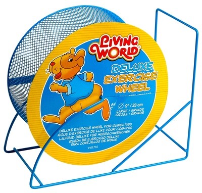 Living World Deluxe Exercise Wheel - Blue - 22.5 cm (9in)