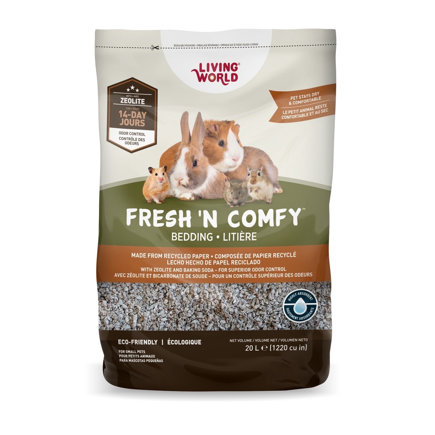 Living World Fresh &#39;N Comfy Bedding - 20 L (1220 cu in) - Tan