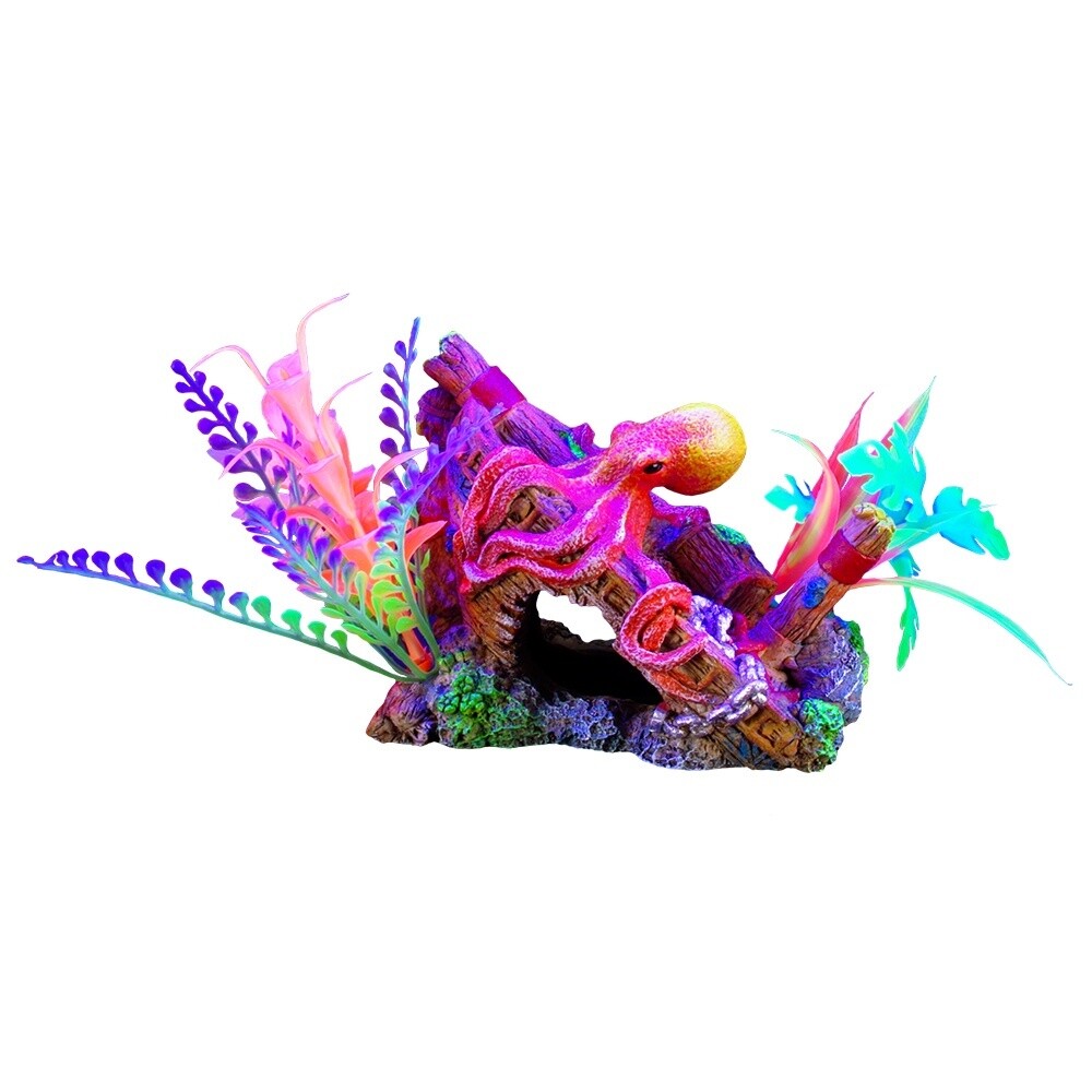 Marina iGlo Ornament - Ship&#39;s Bow with Octopus and Plants - Small - 14 cm (5.5 in)