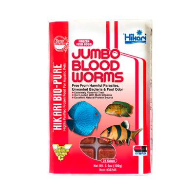 Hikari - Jumbo Bloodworms - 3.5oz - 24 Cubes