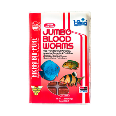 Hikari - Frozen - Jumbo Bloodworms - 3.5oz - 24 Cubes