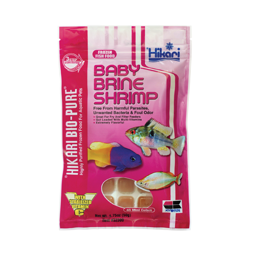 Hikari - Frozen - Baby Brine Shrimp - Cube - 40 mini cubes - 1.75 oz ( 50g )