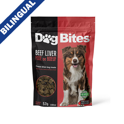 Dog Bites - Freeze Dried - Beef Liver - Dog Treat - 57 gm (2.01oz)