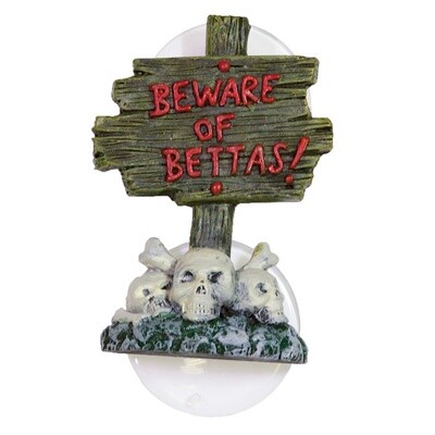 ZooMed - Betta Bling - Skull Sign - Beware of Bettas
