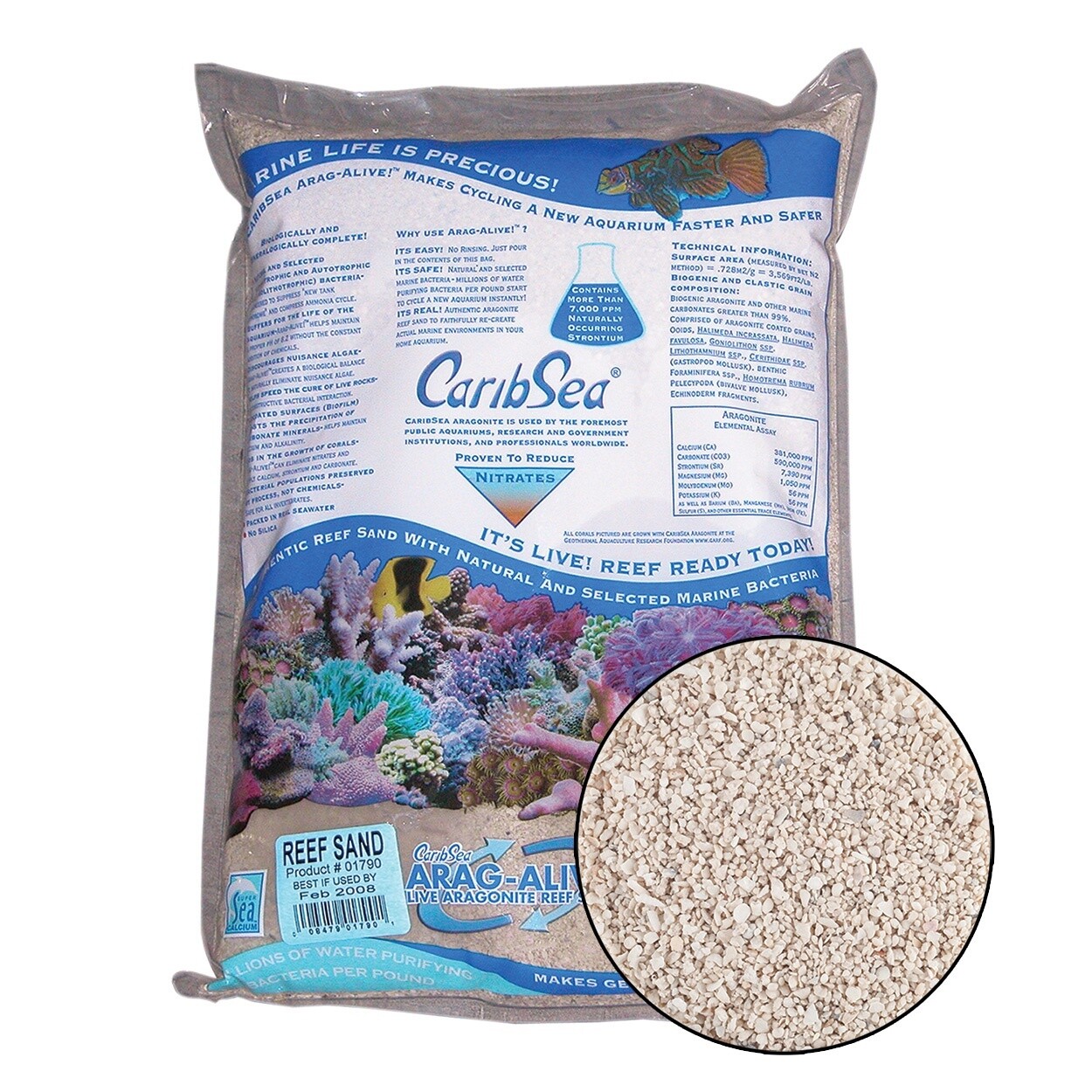 Caribsea - Arag-Alive! Special Grade Reef Sand - 10 lb