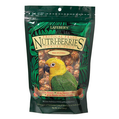 Lafebers - Gourmet Nutri-berries - Tropical Fruit - Conure w/Papaya - 10oz
