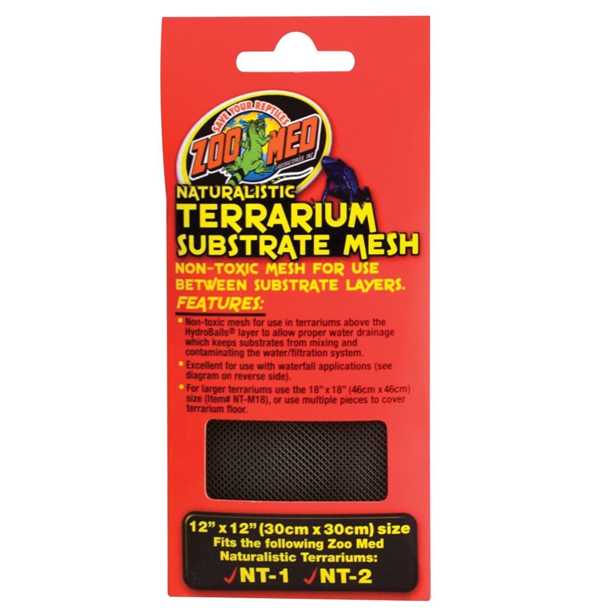 ZooMed - Naturalistic Terrarium Substrate Mesh - 12&quot; x 12&quot; (30cm x 30cm)