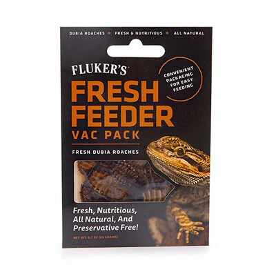 Flukers - Fresh Feeder Vac Pack - Fresh Dubia Roaches - 0.7 oz