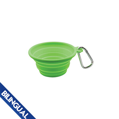 foufouBRANDS™ FFD Pet™ Silicone Collapsible Travel Bowls Lime X-Small