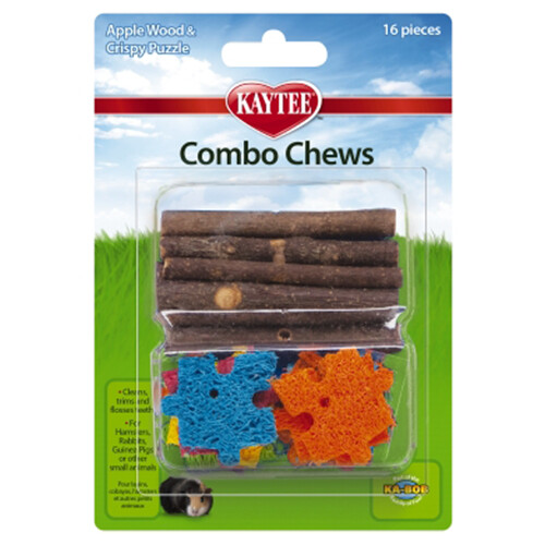 Kaytee - Apple Wood &amp; Crispy Puzzle - Combo Chew