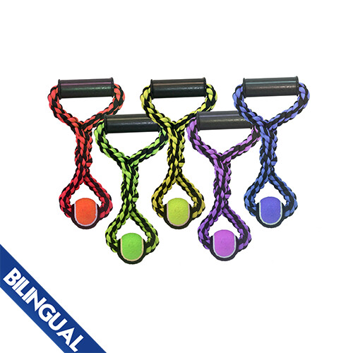 Multipet™ Nuts for Knots™ Rope Tug With Ball Assorted Colors14&quot;