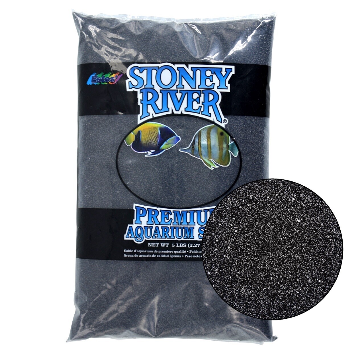Estes - Stoney River Premium Aquarium Sand - Black - 5 lb