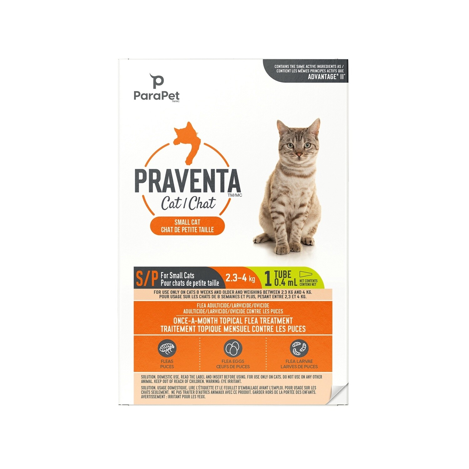 Parapet Praventa for Small Cats - 1 Tubes