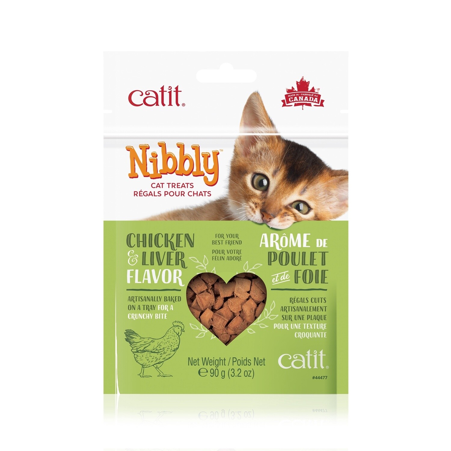 Catit Nibbly Cat Treats - Chicken &amp; Liver Flavour - 90 g (3.2 oz)