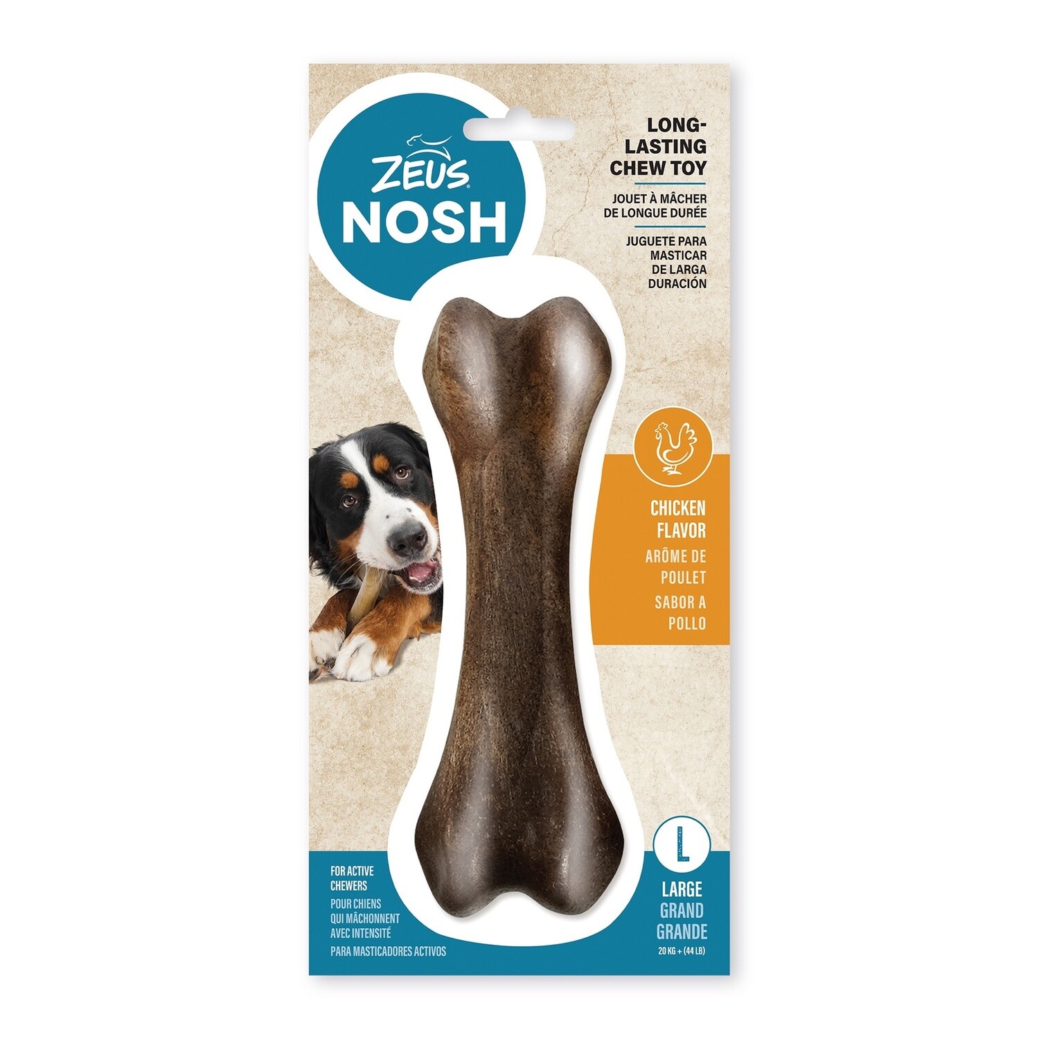 Zeus NOSH STRONG Chew Bone - Chicken Flavor - Large - 18.5 cm (7.5 in)