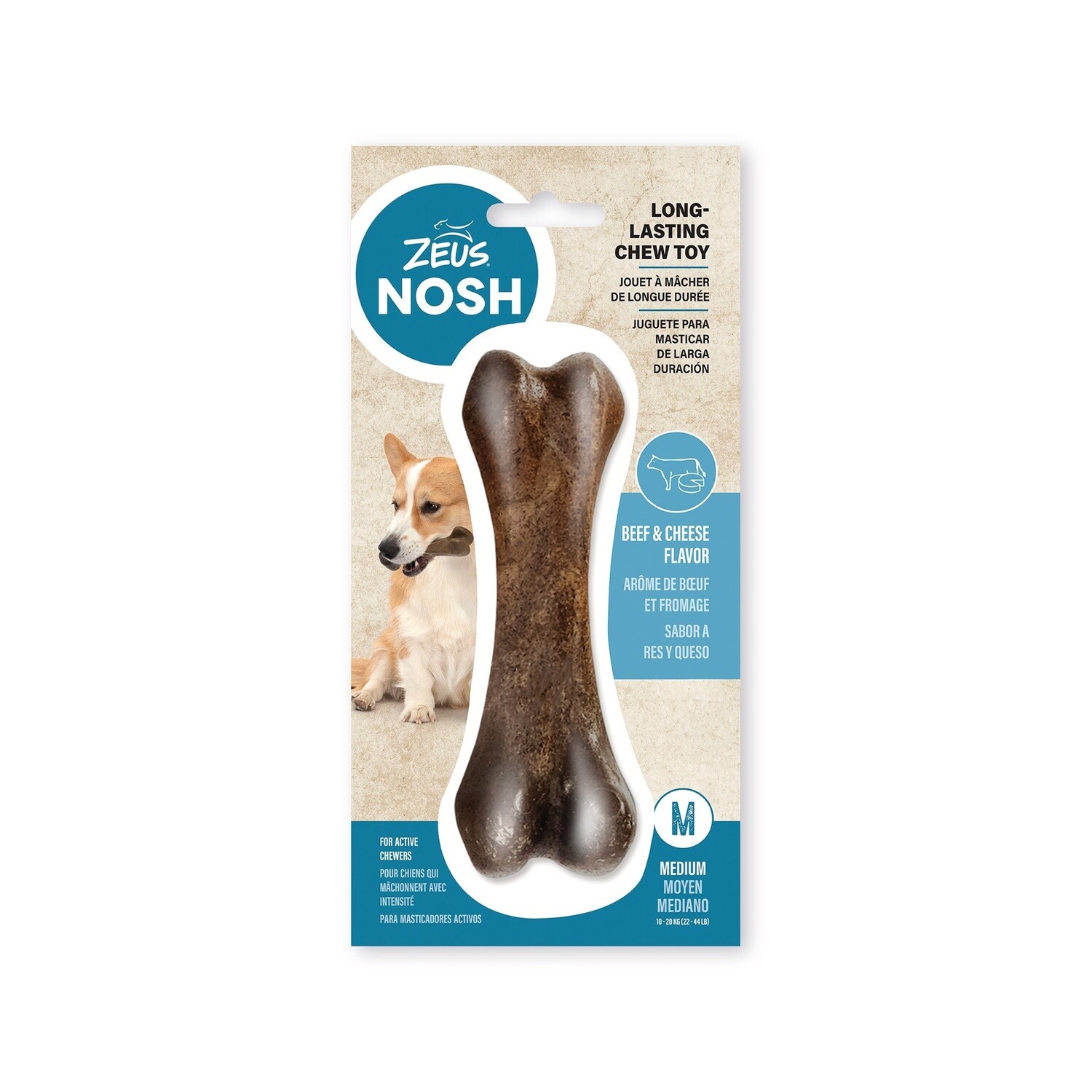 Zeus NOSH STRONG Chew Bone - Beef &amp; Cheese Flavor - Medium - 15 cm (6 in)