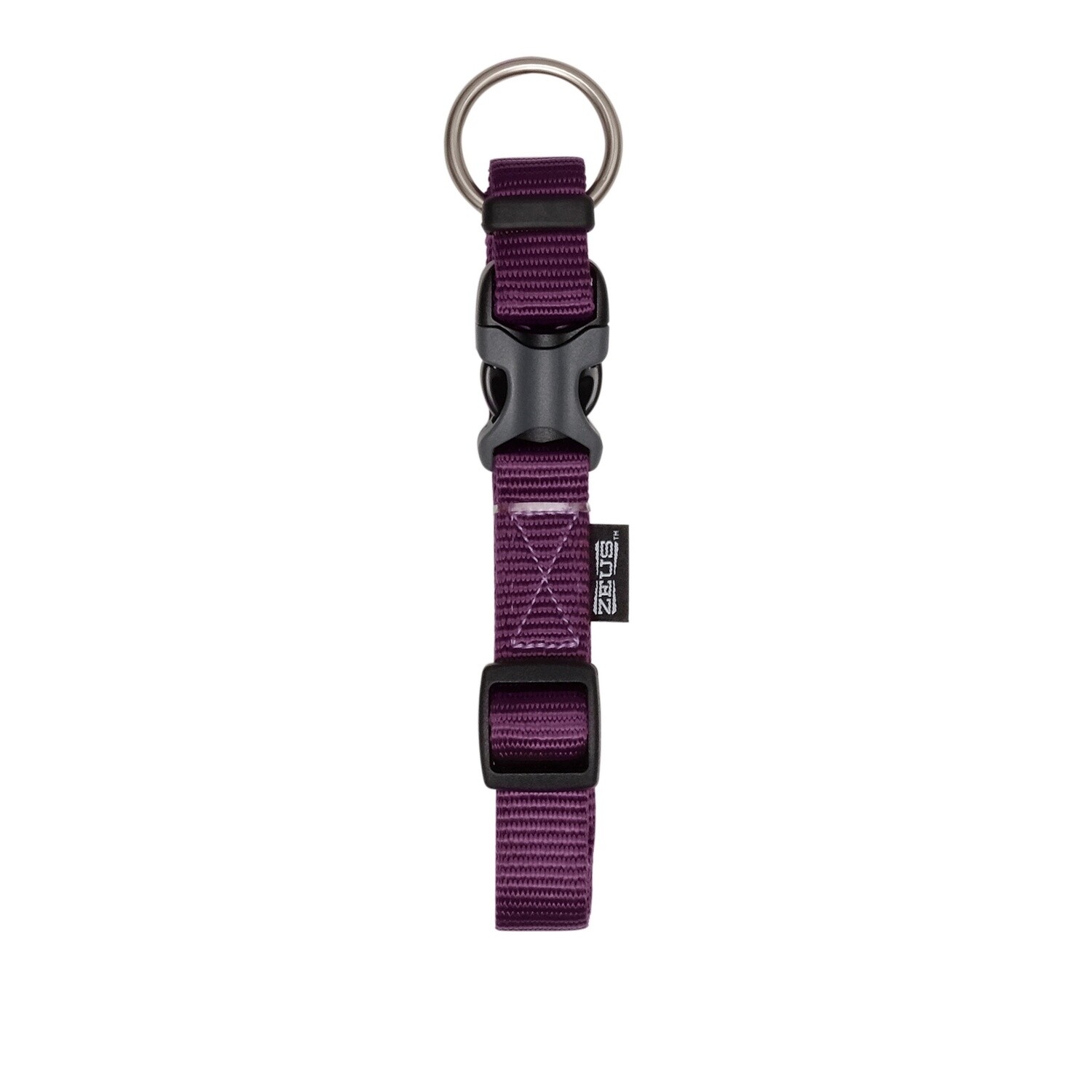 Zeus Adjustable Nylon Dog Collar - Royal Purple - XLarge - 2.5 cm x 42 cm-65 cm (1in x 16in-26in)