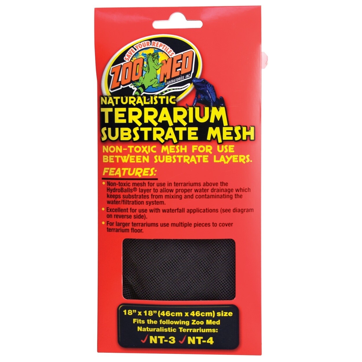 ZooMed - Naturalistic Terrarium Substrate Mesh - 18&quot; x 18&quot; (46cm x 46cm)