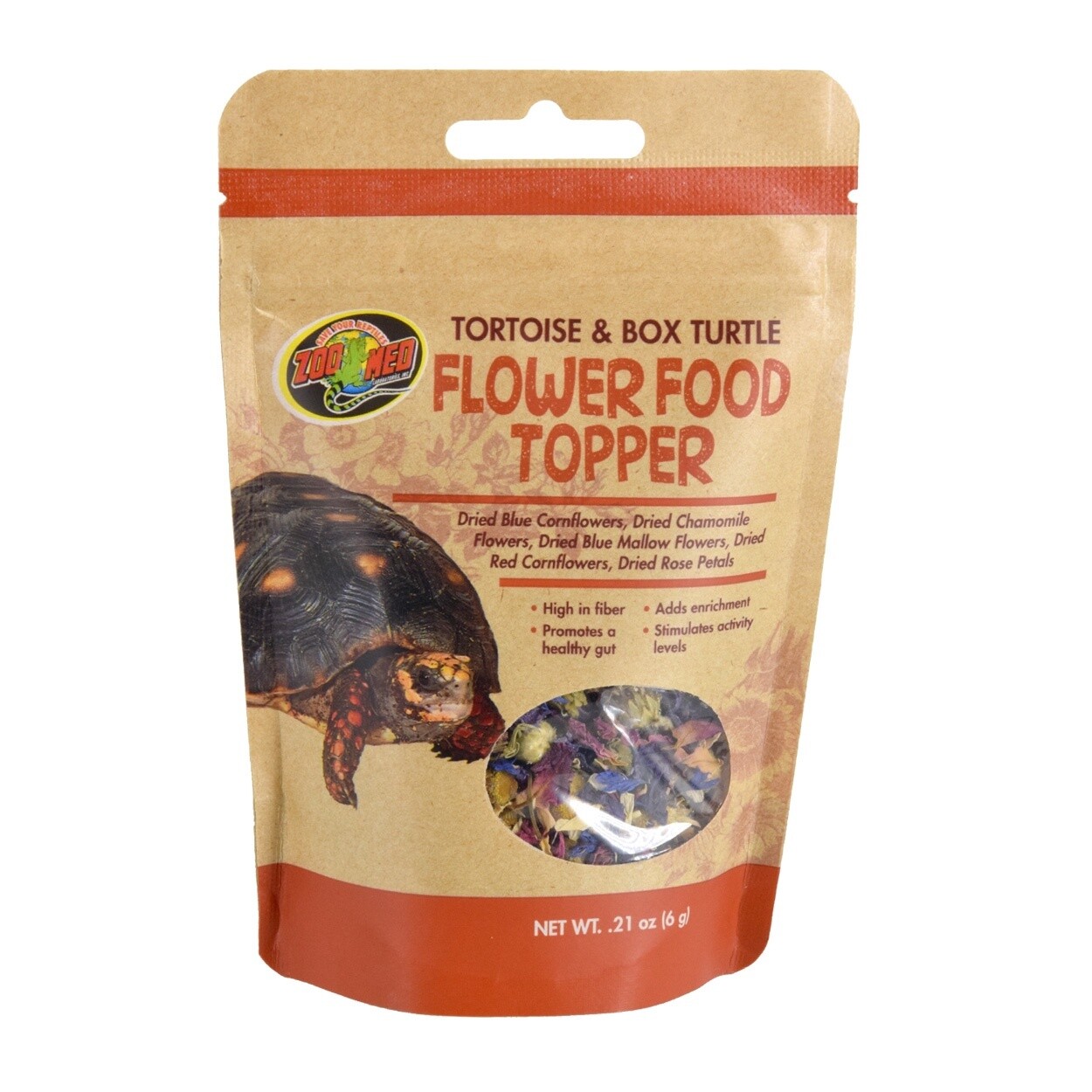 Zoo Med - Flower Food Topper - Tortoise &amp; Box Turtle 6g (.21oz)