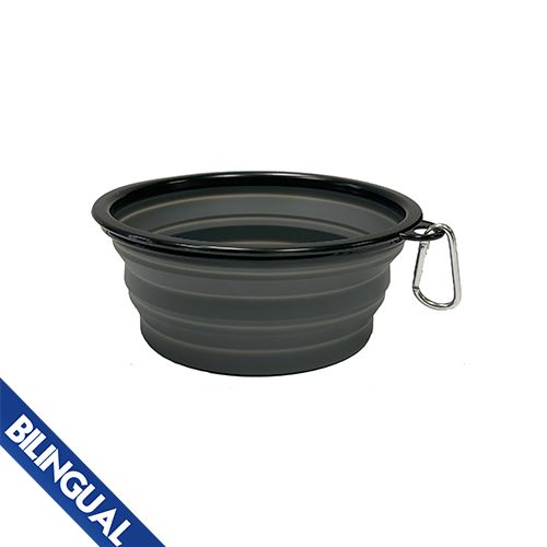 Muttluks® MuTTravel Collapsible Dog Bowl Grey Large