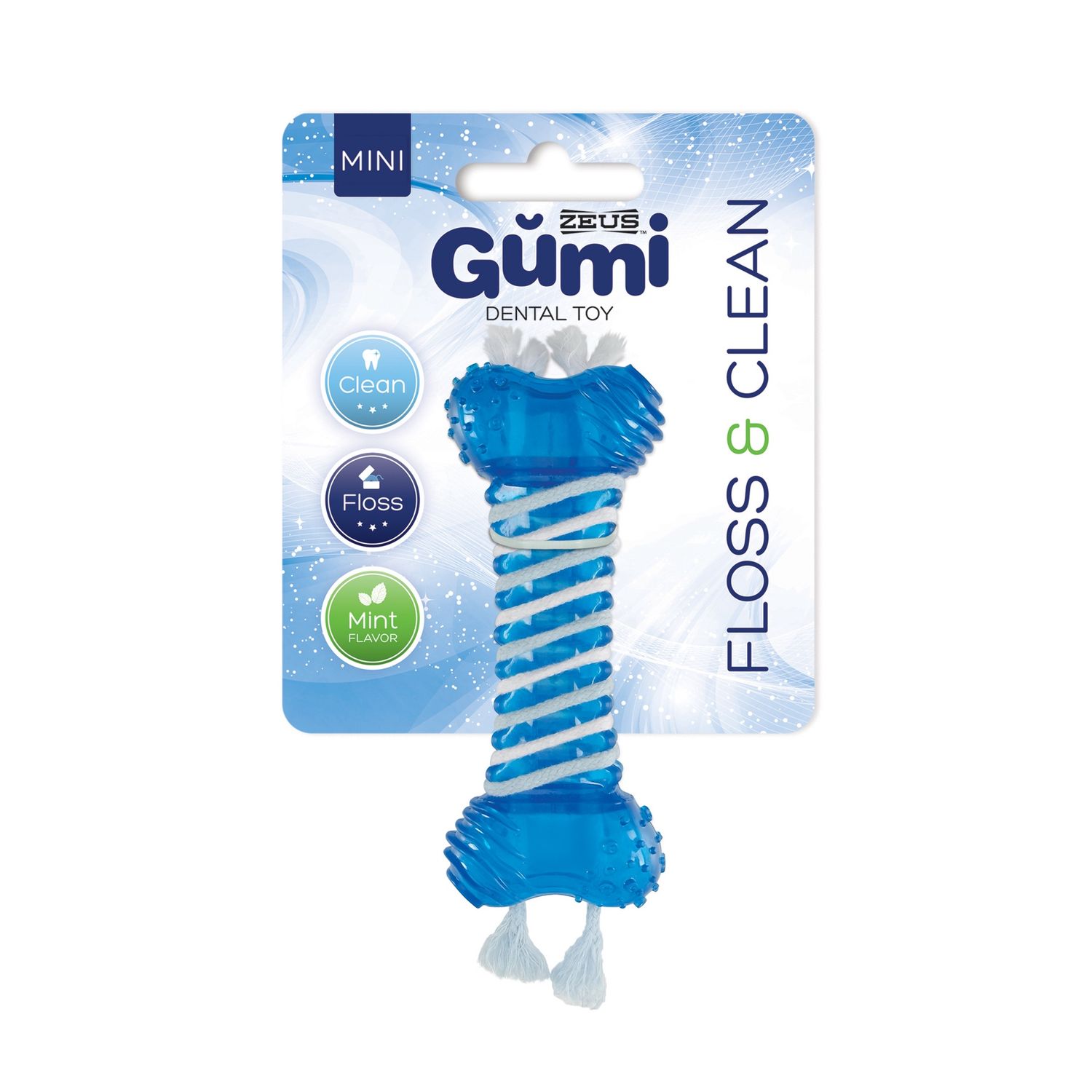 Zeus Gumi Dental Dog Toy - Floss &amp; Clean - Mini
