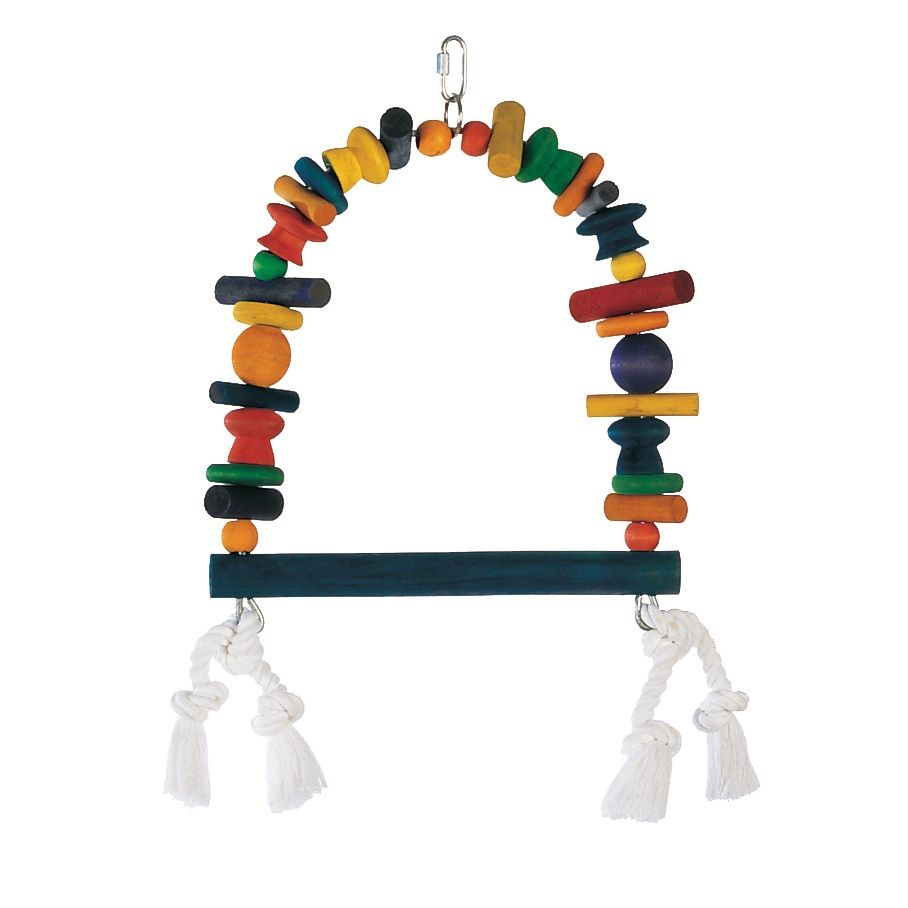 Living World Junglewood Bird - Toy Wood and Rope Swing - Large
