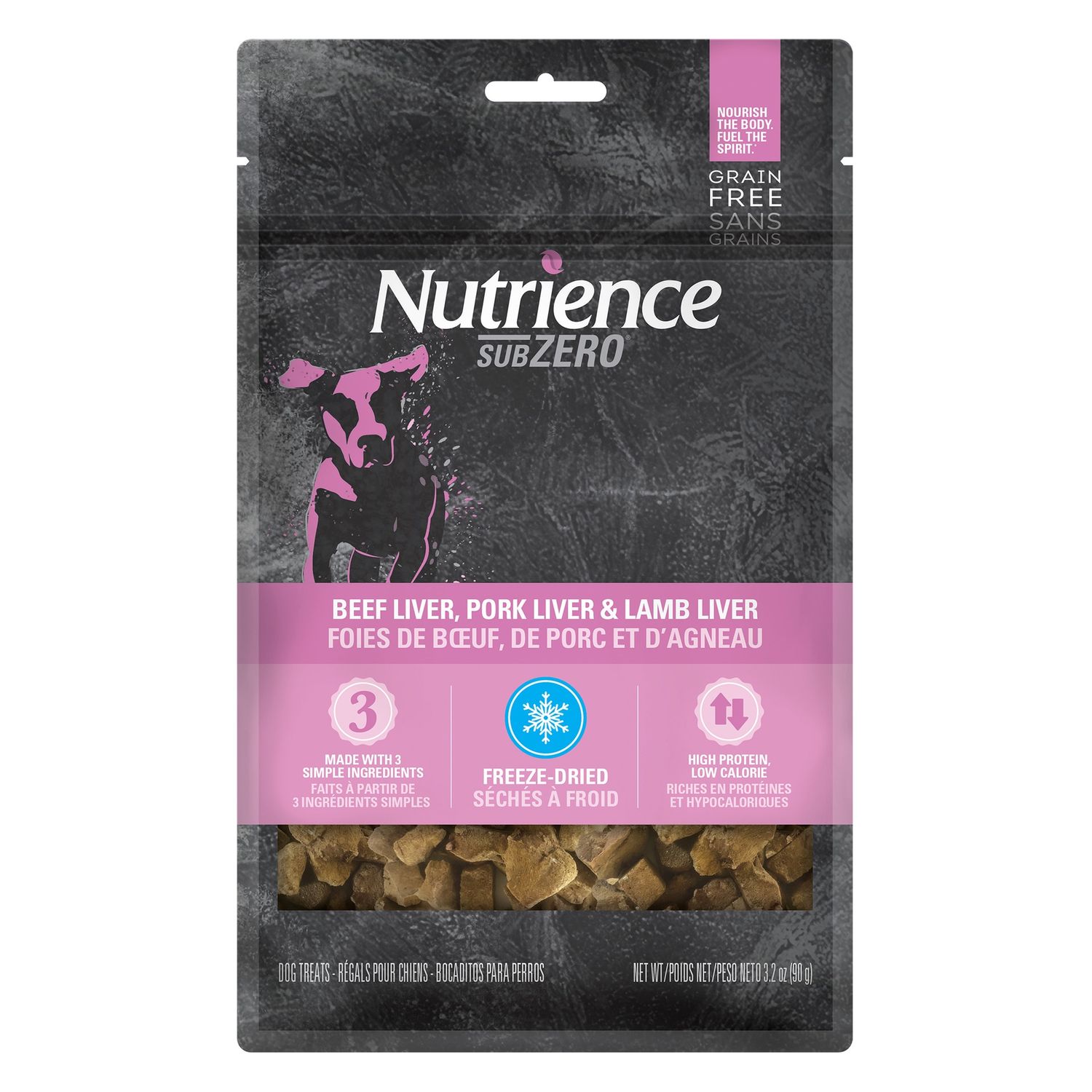 Nutrience Grain Free Subzero Freeze-Dried Multi Protein Treats - Beef Liver, Pork Liver and Lamb Liver - 90 g (3 oz)