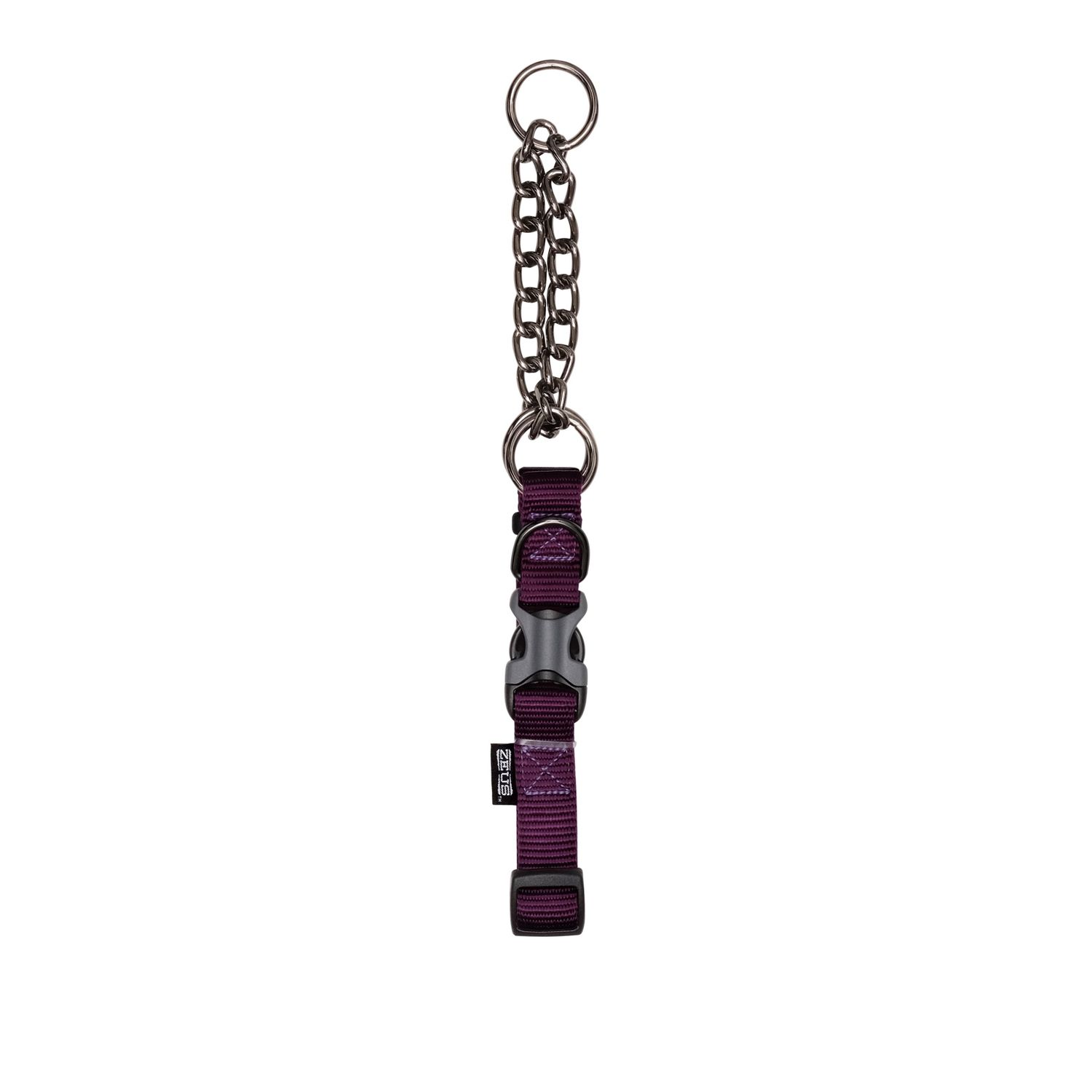 Zeus Martingale Dog Collar - Royal Purple - Large - 2 cm x 45 cm-55 cm (3/4in x 18in-22in)